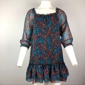 H&M Floral 3/4 Sleeves Mini Dress 4